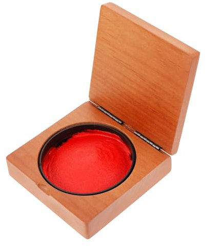 HORIALENCE Holzsiegelbox Mit Tintenpastenbehälter Tragbare Aufbewahrungsbox Für Stempelkissen Und Holzstempel Multifunktionaler Holzaufbewahrungsbehälter Für Stempel