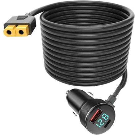 ZEPFJHE Display Digitale XT60 Filo del Cavo Alimentazione Carico per Auto Connessione Efficiente della Batteria Alimentazione E Conservazione del Veicolo