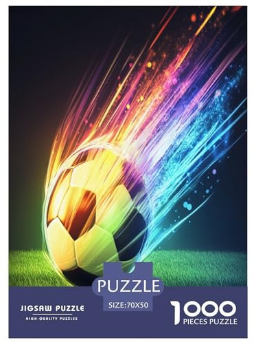 Football Jigsaw Puzzles Puzzle for Adults Kids. 1000 Pieces Great Gifts Challenge Toy Educational Games Home Decoration for Educational Games Gifts 70x50cm/1000pcs