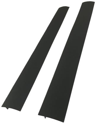 FELTECHELECTR 2 Stück Teiliges Silikon Herdlücken Abdeckungen Hitzebeständige Spaltfüller für Herdplatten und Arbeitsplatten Flexible Dichtungsstreifen Leicht Zuschneidbar Schwarz für Modernen