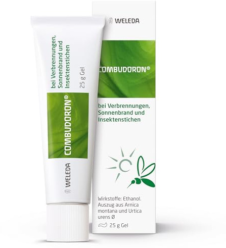 WELEDA Combudoron Gel mit Arnika - Brand-Gel & für Mückenstiche - 25 g | kühlendes, pflanzliches Brand-Gel mit Arnika und Brennessel bei Verbrennungen 1. & 2. Grades - Sonnenbrand & Insektenstichen