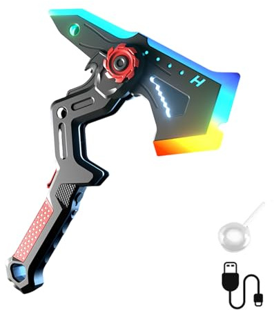 Whoasyst Interactive Light Up Battle Axes with Color Changing Lights and Vibrations for Imaginative Role Play Adventure Story Props