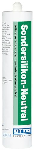 OTTO Sondersilikon Neutral Transparent 310 ml Spezial-Silikon-Dichtstoff für Innen & Außen, UV- & witterungsbeständig dauerelastisch geruchsarm haftstark auf Glas Metall Keramik Beton Otto-Seal