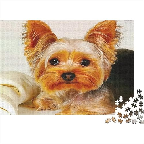 Cute Yorkshire Terrier Jigsaw Puzzle 1000 Piece Jigsaw Puzzle for Adults 70x50cm/1000pcs
