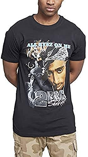 Mister Tee Herren Tupac Retro T-shirt, black, L
