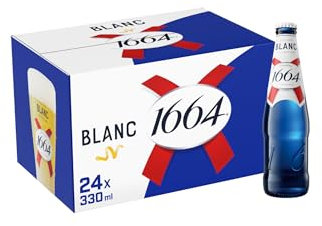 Birra 1664 Blanc, Cassa con 24 Bottiglie da 33cl, Birra Speciale con note Fruttate e Agrumate, Gusto Leggero e Rinfrescante, Gradazione Alcolica 5.0% Vol.