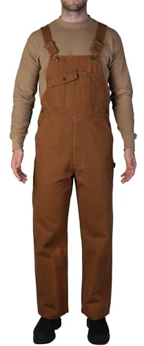 Smith's Workwear Herren Latzoverall aus Segeltuch Overalls, Camel-Braun, 36W x 30L
