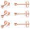 CERSLIMO Silver Stud Earrings for Women Men Girls, 3 Pairs Sterling Silver Tiny Ball Stud Earrings Small Dot Studs Dainty Cartilage Tragus Sleeper Earrings Set (2mm, Rose Gold)