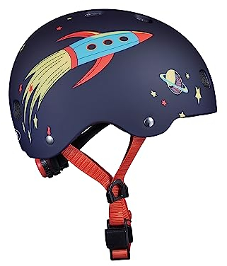Micro | Casque Rocket | Enfants | Finition Mate | Boucle Magnétique/Lumière LED intégrée | 2-5 Ans | Taille XS