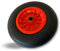 Roue de brouette increvable Ø 400 mm * 63 mm | Bandage caoutchouc plein | Roulement à rouleaux | Axe 22 mm * 90 mm | Chariot diable manutention brouette | Kibros 9RB400