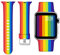 Laffav Fasce Floal compatibili con Apple Watch Band 40 mm 38 mm iWatch Series 5 4 3 2 1 per donne uomini, arcobaleno, S/M