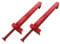 Tom tool LXQ 7.9-9.4 Inch extended upgrade Brick Line Clips Line Runners Sold In Pairs,Red
