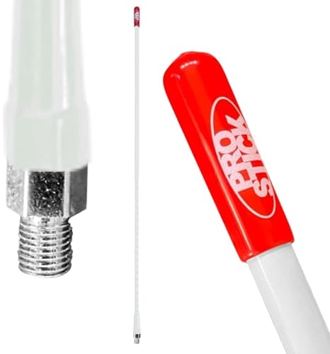 Prostick 3` Foot Fiberglass 1000 Watt - White CB Radio Antenna
