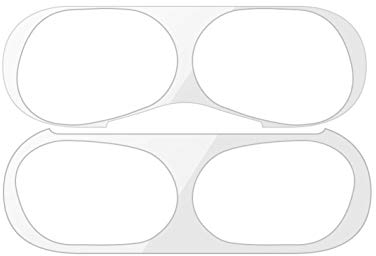 StyleDesign Staubschutz Sticker kompatibel mit Apple AirPods Pro - Metallstaub Schutz Aufkleber Skins in Silber