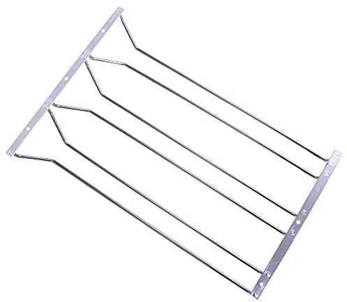 Abcsea 45 cm Weinregal aus Edelstahl, Weinglashalter Regal hängend, Weinglashalter Umhängen 1 Stück (3 Reihen)