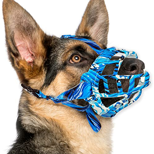 Hundemaulkorb, Silikonkorb Maulkorb für kleine mittelgroße große Hunde, weicher Käfig Maulkorb verhindern Beißen Kauen, Trinken Hosen zulassen, geeignet für Deutscher Schäferhund