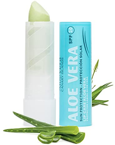 ALOE EXCELLENCE – Aloe Vera Lippenbalsam | Sonnenschutz SPF 20 | Feuchthaltender und Nährender Lippenbalsam (Aloe Vera Lippenbalsam)