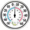 12 Outdoor Thermometer Large Numbers - Indoor Outdoor Thermometer Wireless 2 in 1 Thermometer Hygrometer, Wall Thermometer Hygrometer with Stainless Steel Enclosure