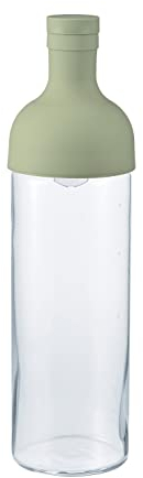 HARIO Botella de vino de té frío (750 ml), color verde ahumado
