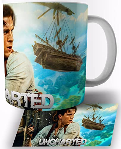 TusRelojes Uncharted Mark Wahlberg Tom Holland B Tasse en Céramique Blanche 325ml Mug