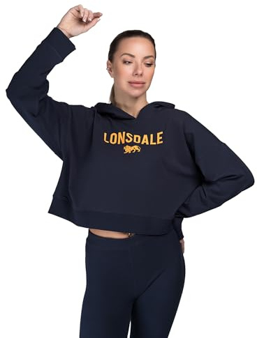 Lonsdale Frauen Kapuzensweatshirt Cropped Oversize QUEENSCLIFF