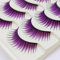 LSTHK Ciglia finte, 5 paia di ciglia finte 3D, look naturale, ciglia artificiali colorate, per lavoro, appuntamenti, feste, cosplay (viola)