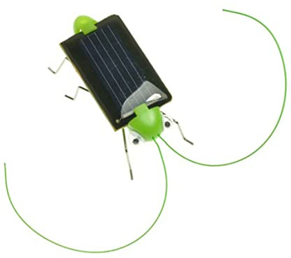 Cavalletta Grillo ad Energia Solare - Giocattolo di Scarafaggio Nero Da Ballo per
