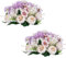 Inweder Kunstblumen für Mittelstücke Deko Hochzeit - 2Stück Violett Künstliche Blumen für Tischdeko Seiden Pfingstrose mit Kunststoffbasis Gefälschte Blumenkugeln für Party Jubiläum Wohnkultur