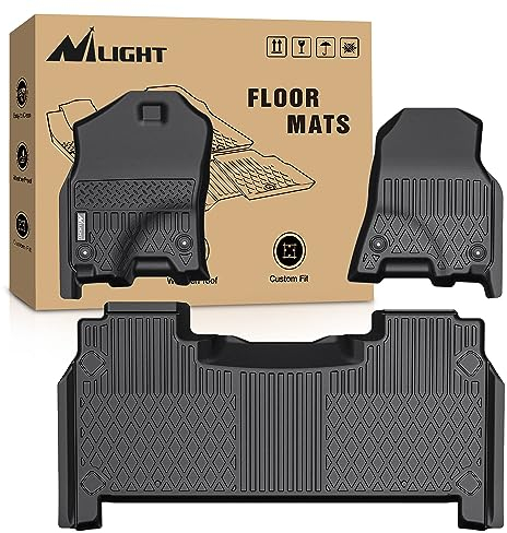 Nilight TPE-Fußmatten für Dodge Ram 1500 2020 2021 2022 2023 2024 Dodge Ram 1500 New Body Crew Cab mit hinterer Aufbewahrungsbox, für jedes Wetter, passgenau, robuste Bodeneinlagen
