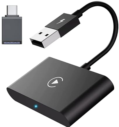Wireless CarPlay Adapter for i-Phone, 2023 Upgrade A-pple CarPlay Wireless Dongle with USB/USB-C Interface for Factory Wired CarPlay Switch to Wireless Support iOS 10-15