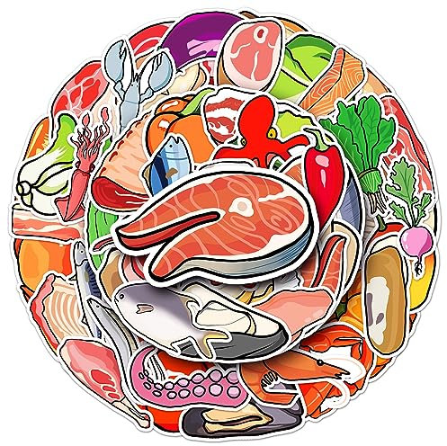 Bric Dodo 50 Stück Frische Früchte Aufkleber Auto Laptop Telefon Gitarre Skateboard Motorrad Fahrrad Früchte Stickers Set Vinyl Wasserdicht Aesthetic Aufkleber für Jugendliche Kinder Erwachsene