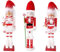 SHATCHI 38cm Red/White Santa Candy Cane Wooden Christmas Nutcrackers - 3pcs Set - Soldiers King Puppet Figurines Home Decoration Ornament