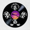 VINY WOODY Wanduhr mit Vinyl-Scheibe, Silhouetten von Freddie, Brian, Roger und John Musica Rock
