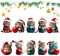 Ellxen 10 ciondoli per albero di Natale a forma di gatto, in acrilico 2D, regalo di Natale, divertente decorazione natalizia, per veranda, corridoio, ufficio, dormitorio, vacanza