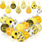 Zeyune 16 Stück Bienen hängende Kugeln Ornamente für Baum, Mini-Sommerbaumschmuck, Waben-Bälle, Dekoration, Bienen-Dekor für Urlaub, Party, Gastgeschenke