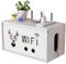 AeRko Router Schrank - Router Aufbewahrungsbox,Router Regal, WiFi Router Storage Box, Router Box Wandhalterung, WLAN Box,Set-Top-Box Regal,Kabel Management Box Wan(Size:33 * 19 * 19cm,Color:Weiß)