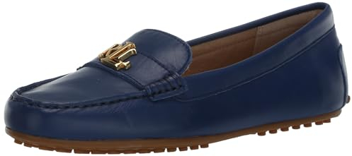 Lauren Ralph Lauren Damen Barnsbury Nappaleder Driving Style Loafer, Indigo Sail, 38 EU