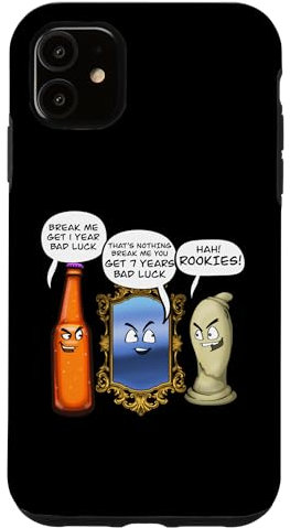Hülle für iPhone 11 Lustiges Bad Luck Flasche Spiegel Kondom Humor Meme