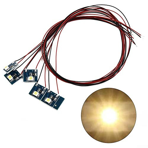 Für Modelleisenbahn Innenbeleuchtung 5 Stück warmweiße LEDs für Hornby OO HO(warmes Licht)