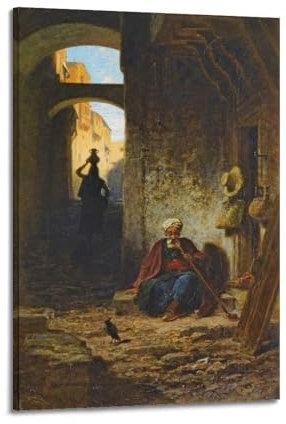Mioedi Carl Spitzweg (Out of The Orient) Künstler-Poster, Wandkunst, Rollen, Leinwand, Gemälde, Bild, Wohnzimmer-Dekoration, Zuhause, 20 x 30 cm
