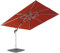 anndora Aluminium Ampelschirm 300 x 400 cm mit Kurbelsystem - Drehbar, Neigbar, Kippbar - Marktschirm, Gartenschirm - Farbe Terrakotta mit 4 Stück Betonplatten 100kg