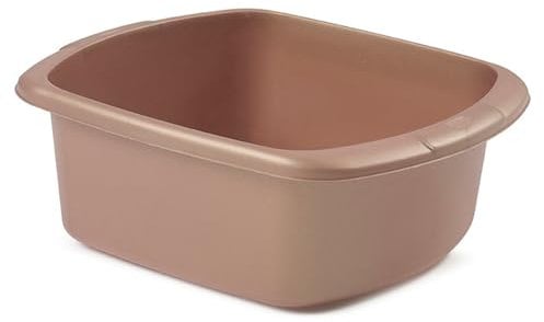 VR7 Plastic Washing Up Bowl Rectangular Rose Gold Washing Bowl for Sink Kitchen Basin Mixing Dish