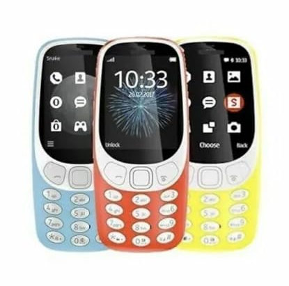 Generico Téléphone Portable 3310 Dual SIM GSM 2,4 Pouces, Caméra 2 MP, Carte SD Serpent