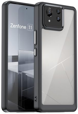 SHIEID Coque de téléphone Portable ASUS Zenfone 11 Ultra, Technologie Hybride PC + TPU, Coque de Protection Anti-Choc, sans décoloration, Etui pour ASUS Zenfone 11 Ultra-Noir