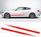2 Stück Auto Karosserie Seite Streifen Aufkleber, DIY Seitenschweller Selbstklebend Aufkleber, Aufkleber Streifen Dekoration Für Autos SUV Geländewagen(Rot)