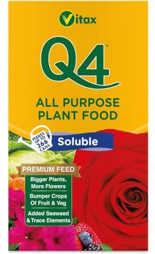 AMK® Vitax Q4 All Purpose Soluble Feed 1kg Plants Food Fertiliser Enriched with Organic Nutrients Garden Gardening Fruit Veg Flowers