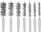 7pcs Copper Wire Bore Brushes, 1/4 Hex Shank Stainless Steel Wire Bore Brushes for Rust Cleaning Tubes Wire Brush for Power Drill Cleaning (8, 9,10, 12, 15, 17, 19mm)