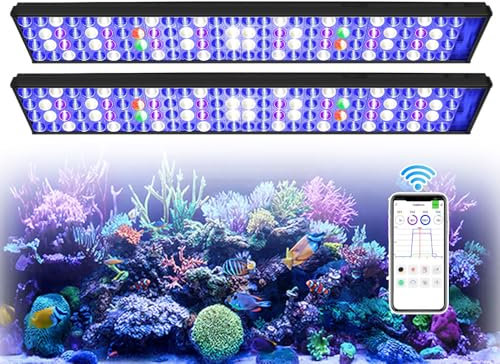 PopBloom Hertz75 intelligente App-Steuerung aquarium beleuchtung led Reef Lampe Aquarium Beleuchtung Led Meerwasser led aquarium beleuchtung 180cm 72inch 6ft (180W, für 160-200cm)