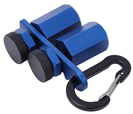 Ejoyous Aluminum Alloy Stair Gauge Knob for Circular Saw, Blue | Non Slip Thumb Screws, Framing Square Stops, Rafter and Holder, Hex Flat, Stable Clamping, Aluminum Alloy