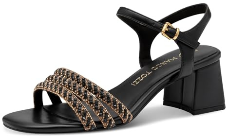 Marco Tozzi Damen Sandalen mit Absatz Runde Spitze Elegant